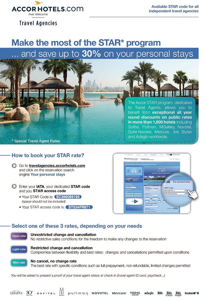 accor hotel travel agent rates